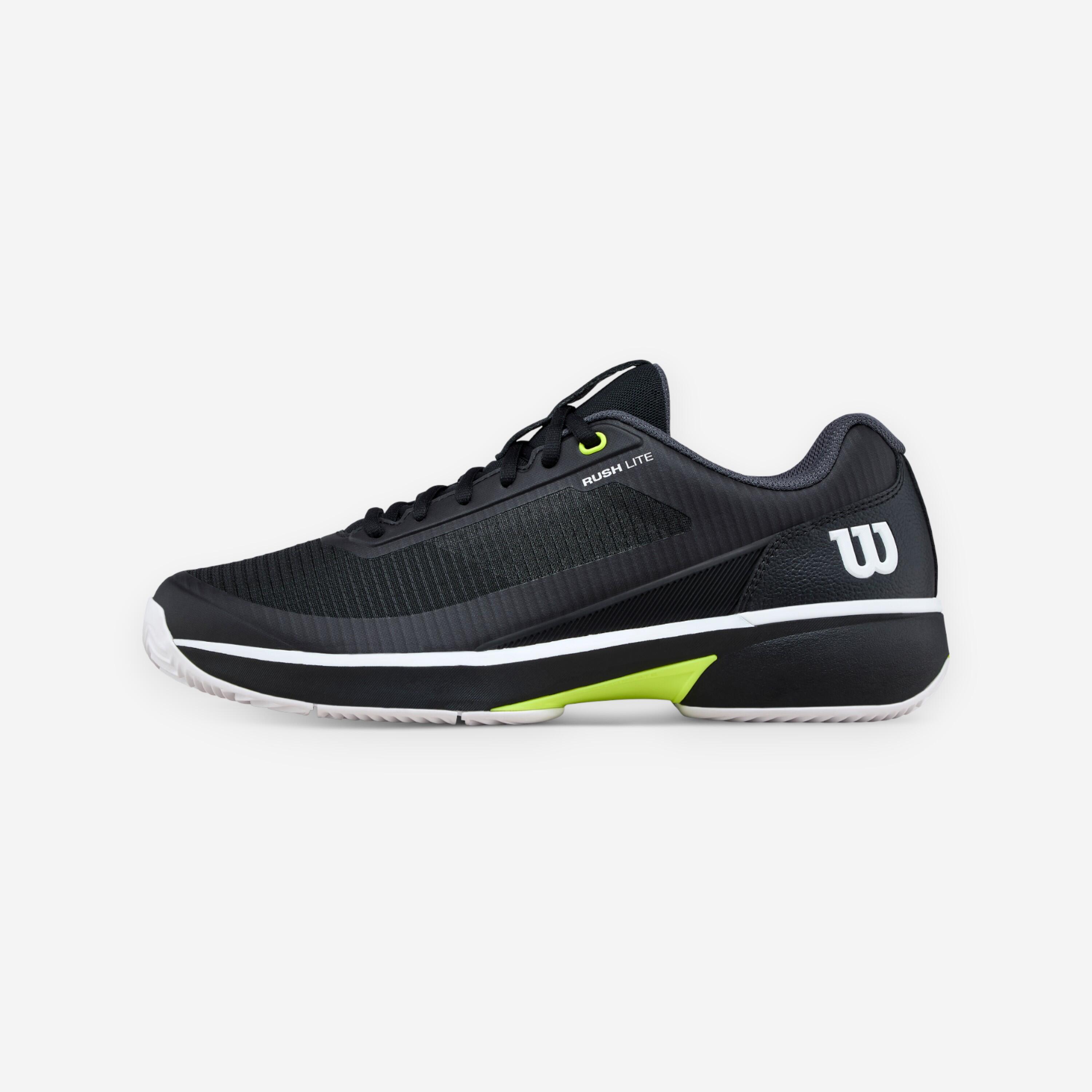 Herren Tennisschuhe Sandplatz – Rush Pro Lite schwarz/weiß
