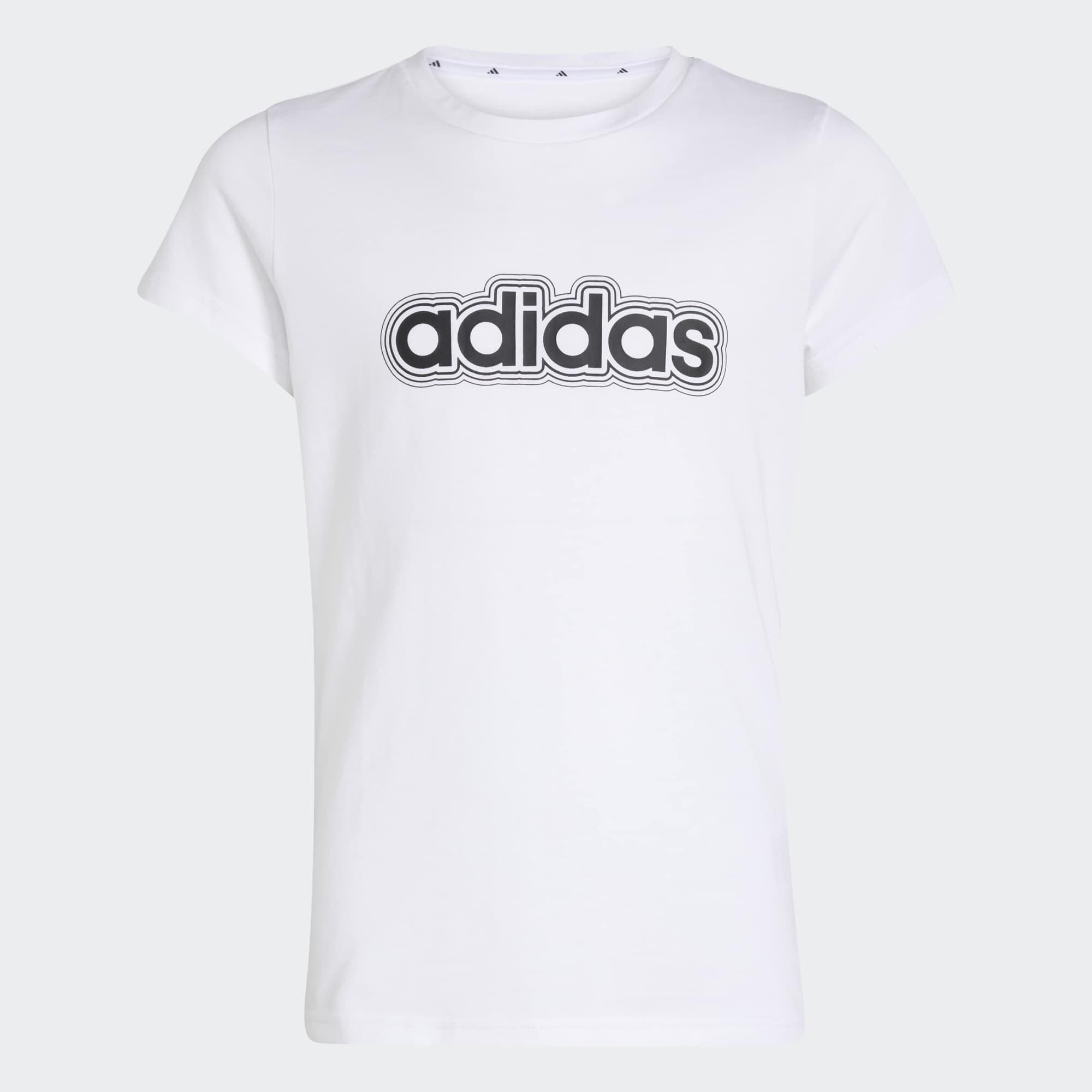 ADIDAS T-Shirt Kinder Baumwolle – weiß