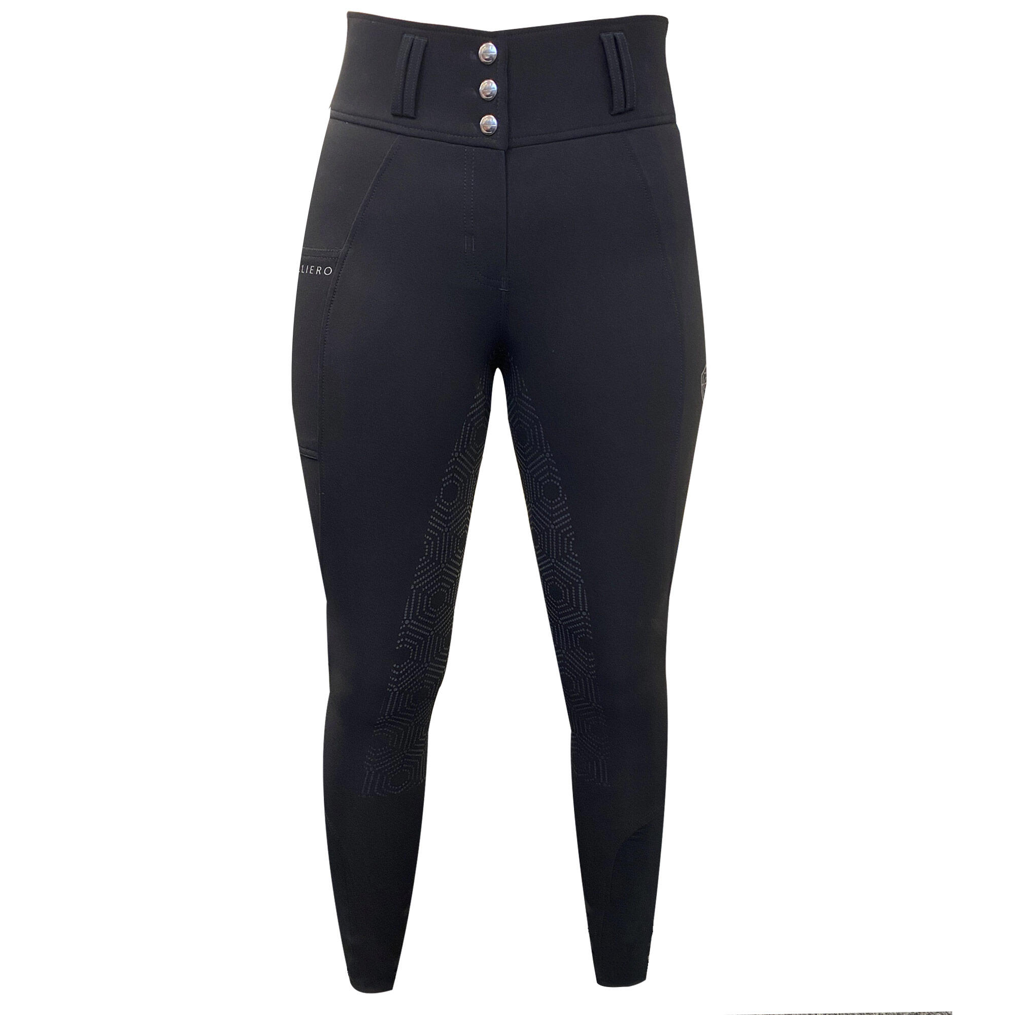 Reithose hoher Taillenbund schwarz