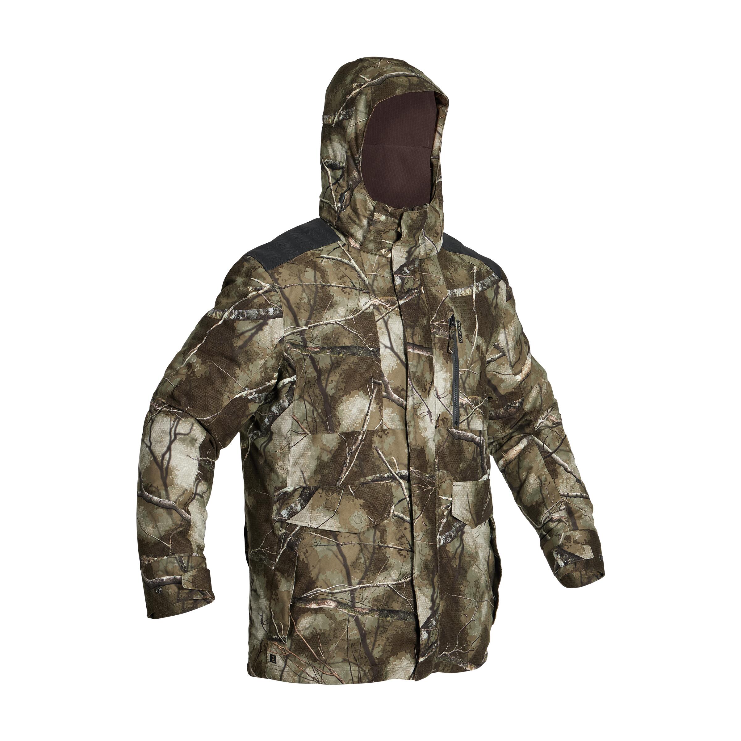 Jagd-Regenjacke 500 warm geräuscharm Treemetic