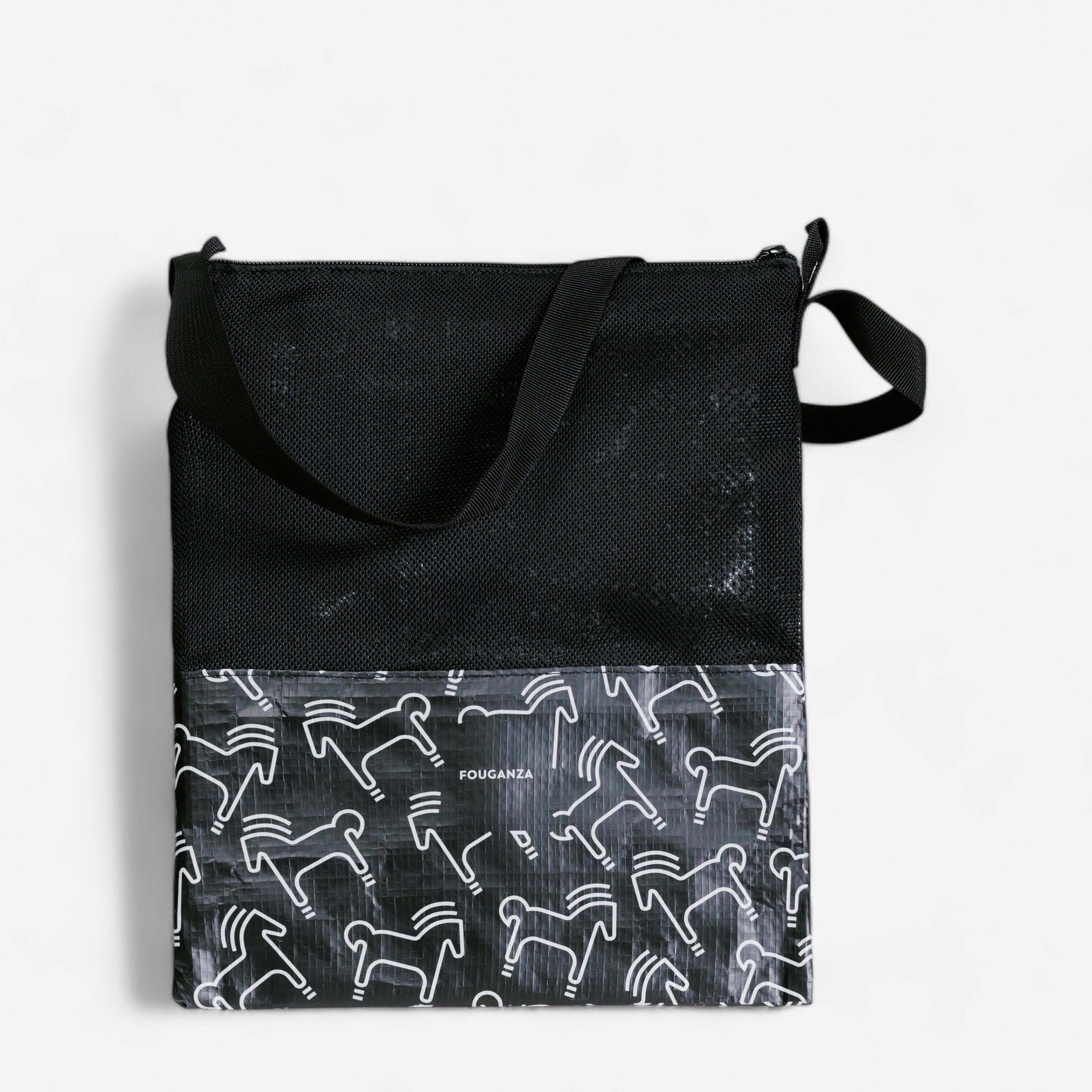 Putzzeug-Beutel recycelt beige/schwarz