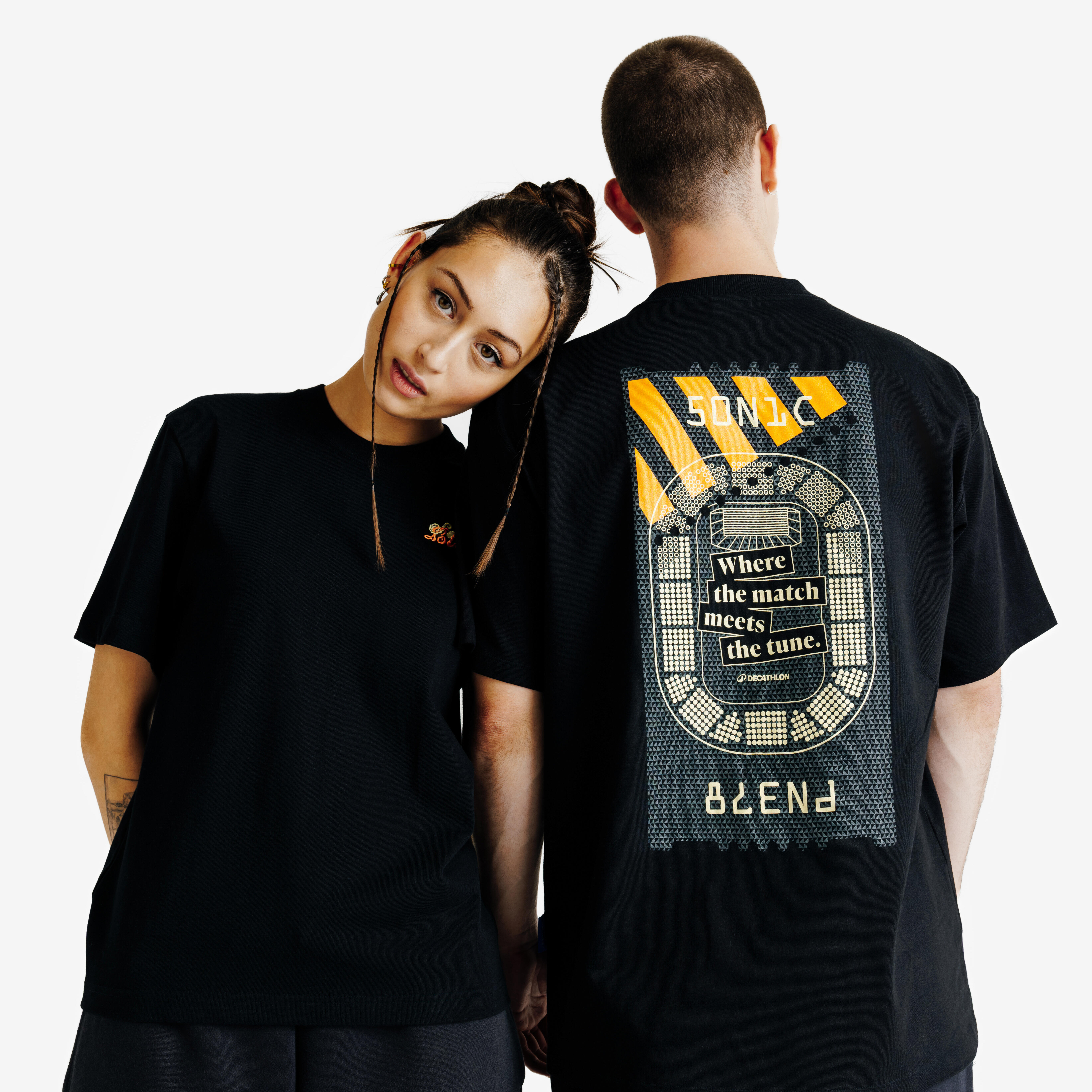 T-Shirt Damen/Herren Grafik – Elementals schwarz