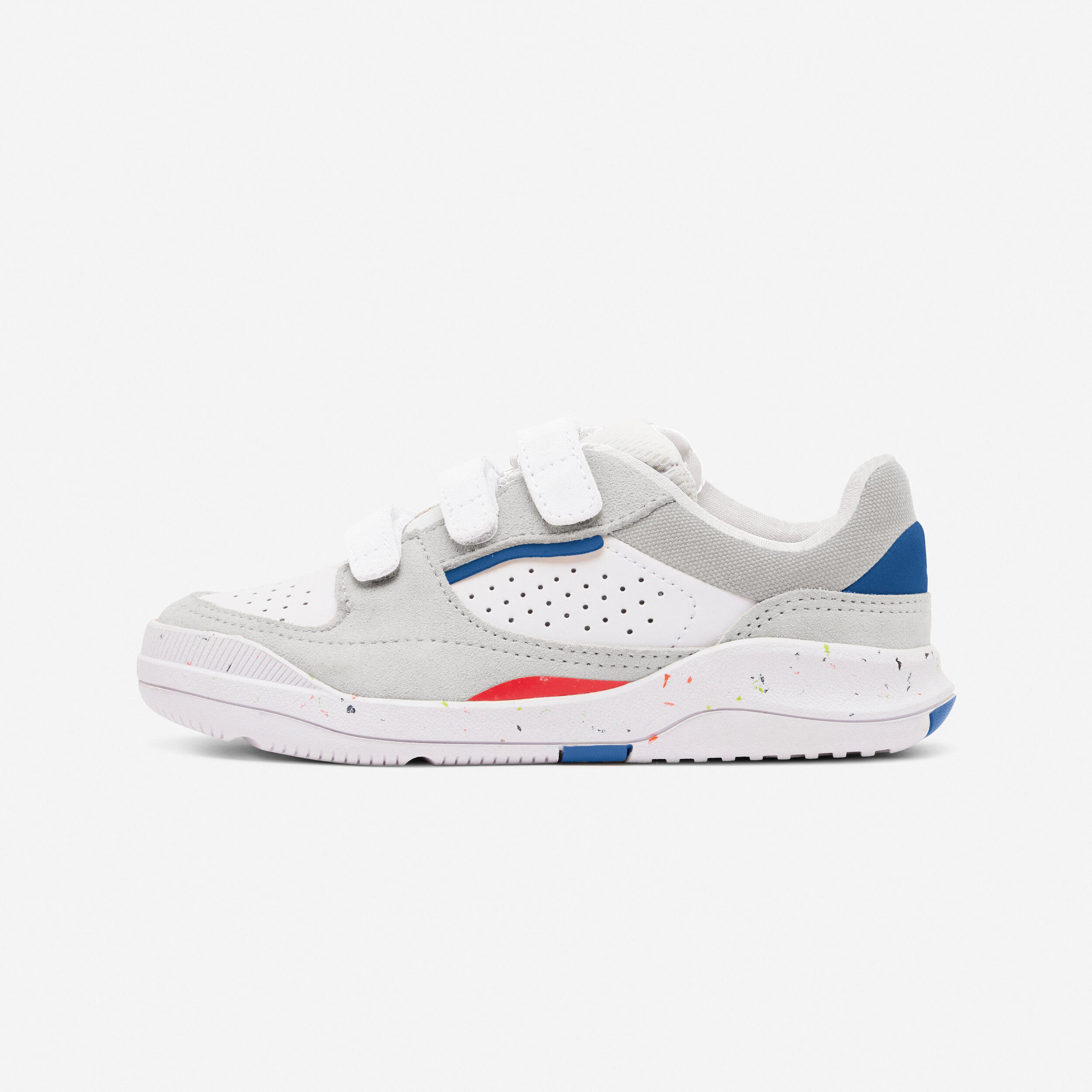Sportschuhe Kinder Klettverschluss Leder – Playventure City weiß