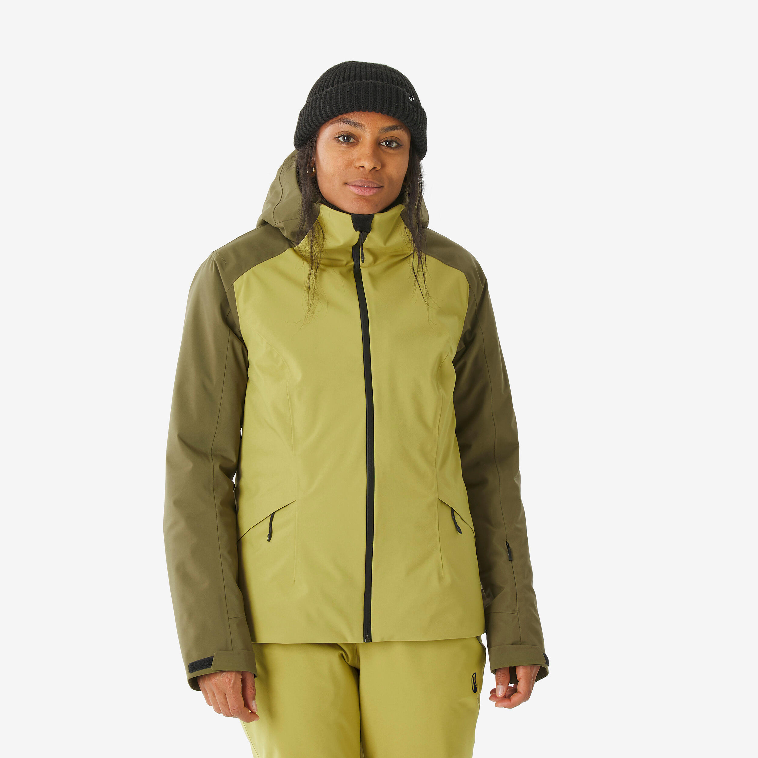 Skijacke Damen warm und wasserdicht – 500 khaki