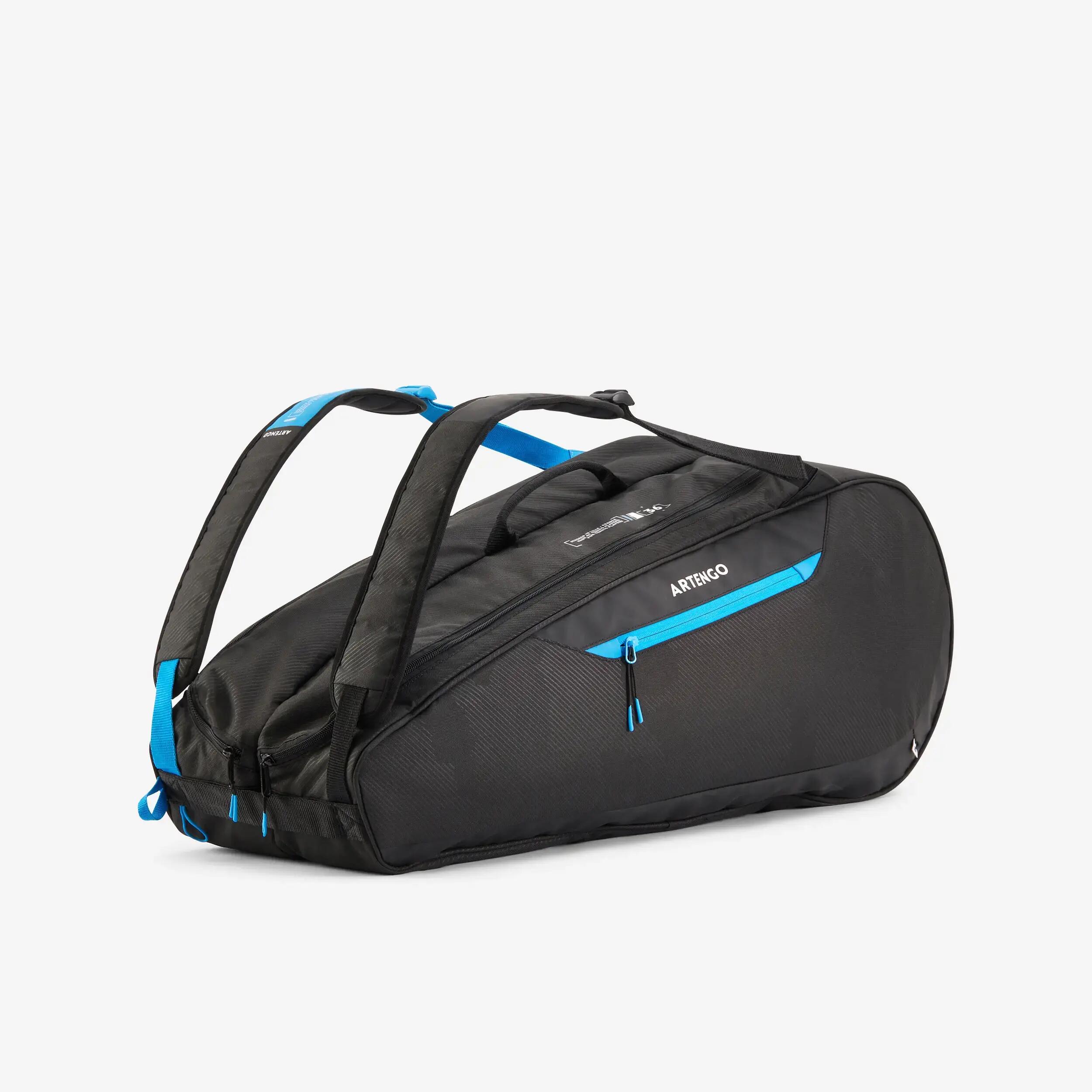 Tennistasche – L Team 9 Schläger schwarz/blau