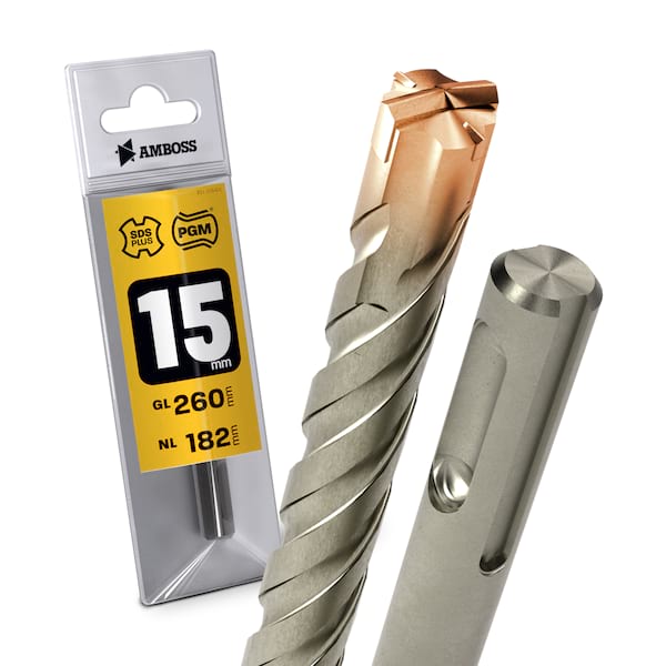 1x Bohrer SDS Plus Schaft – Ø:15 mm – GL: 260 mm
