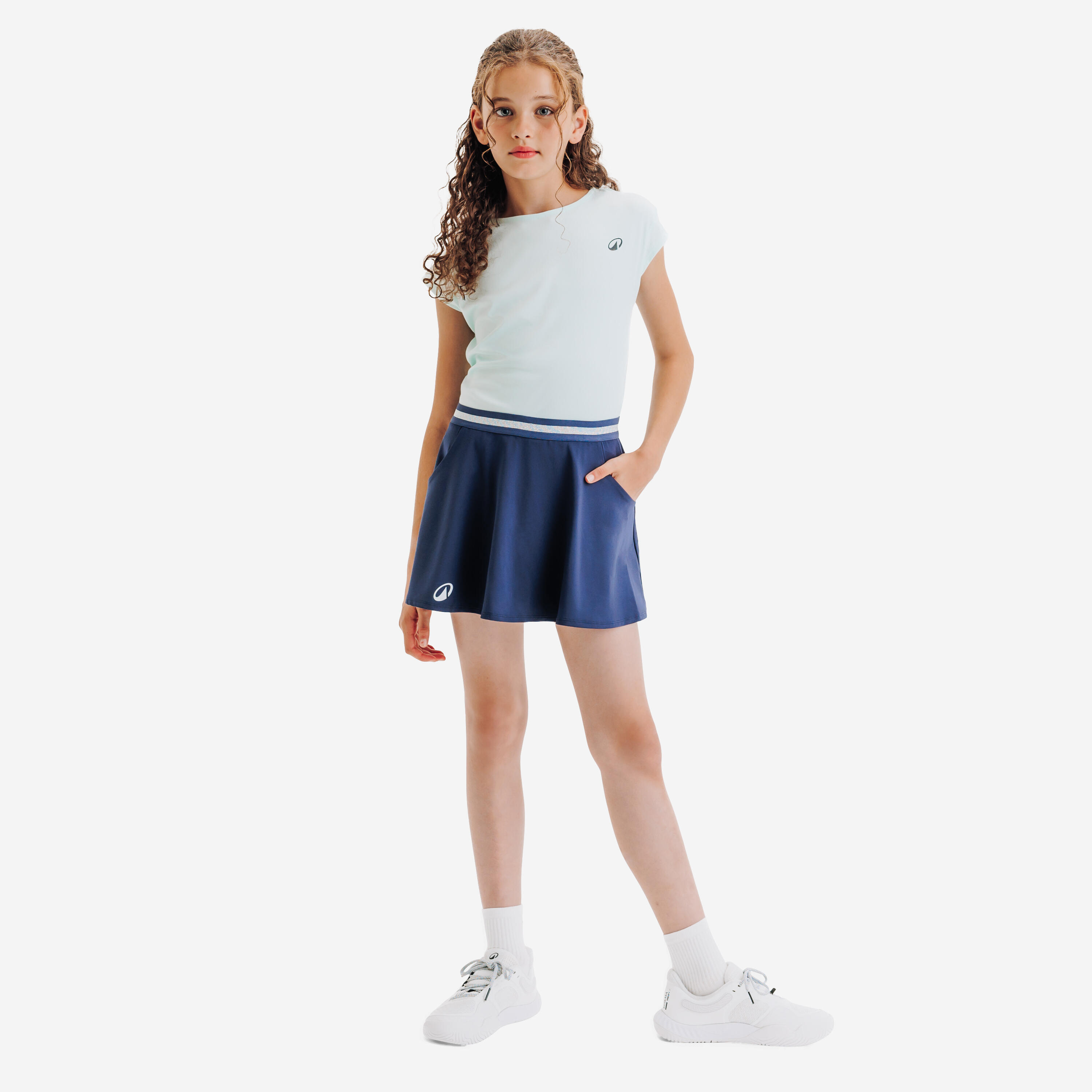 Mädchen Tennisrock – TSK Dry marineblau