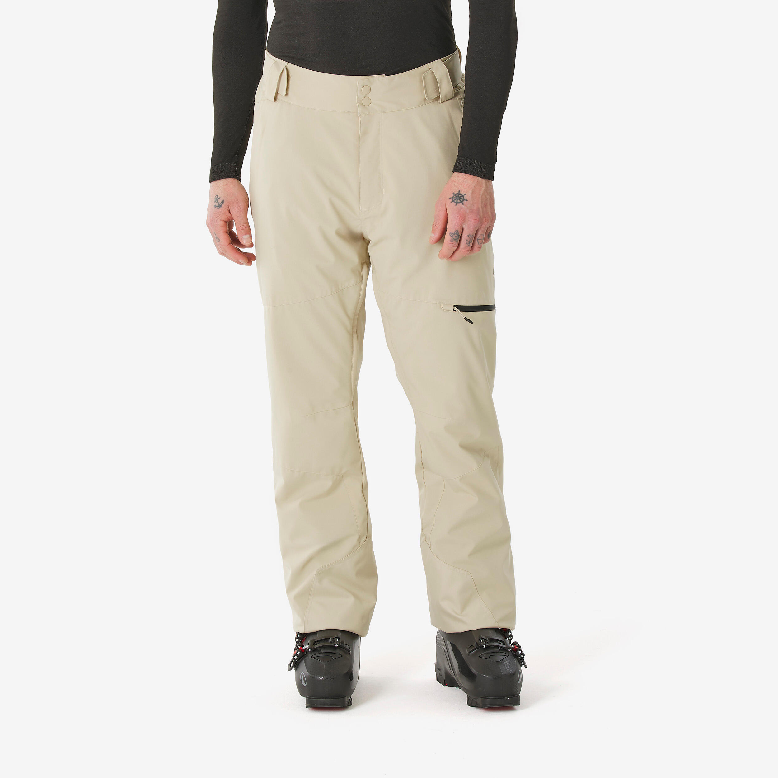 Skihose Snowboardhose Herren leicht und atmungsaktiv – 500 beige