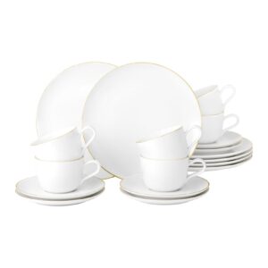 Seltmann Weiden Kaffeeservice Liberty Goldrand 18-tlg.