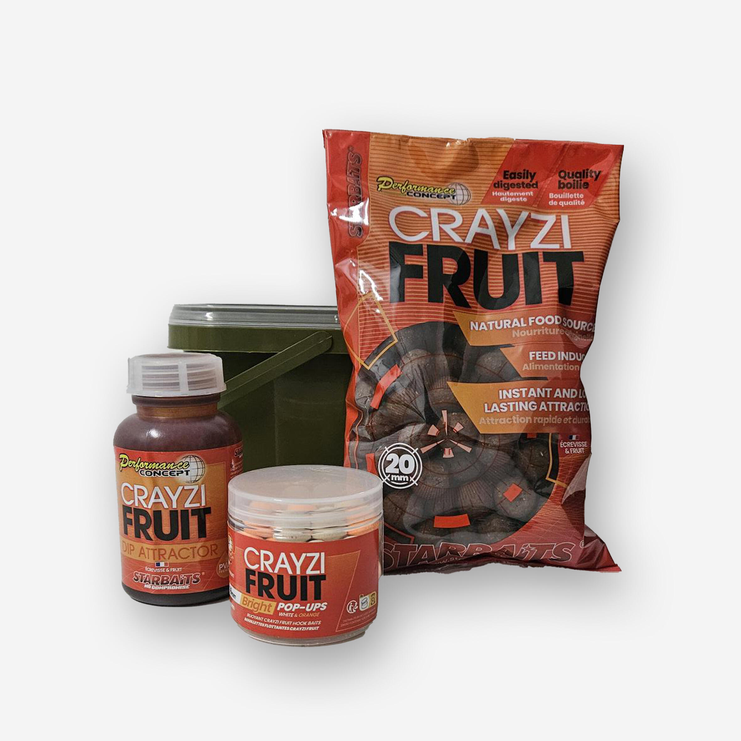 Set Boilies / Pellets Crayzi Fruit Karpfenangeln