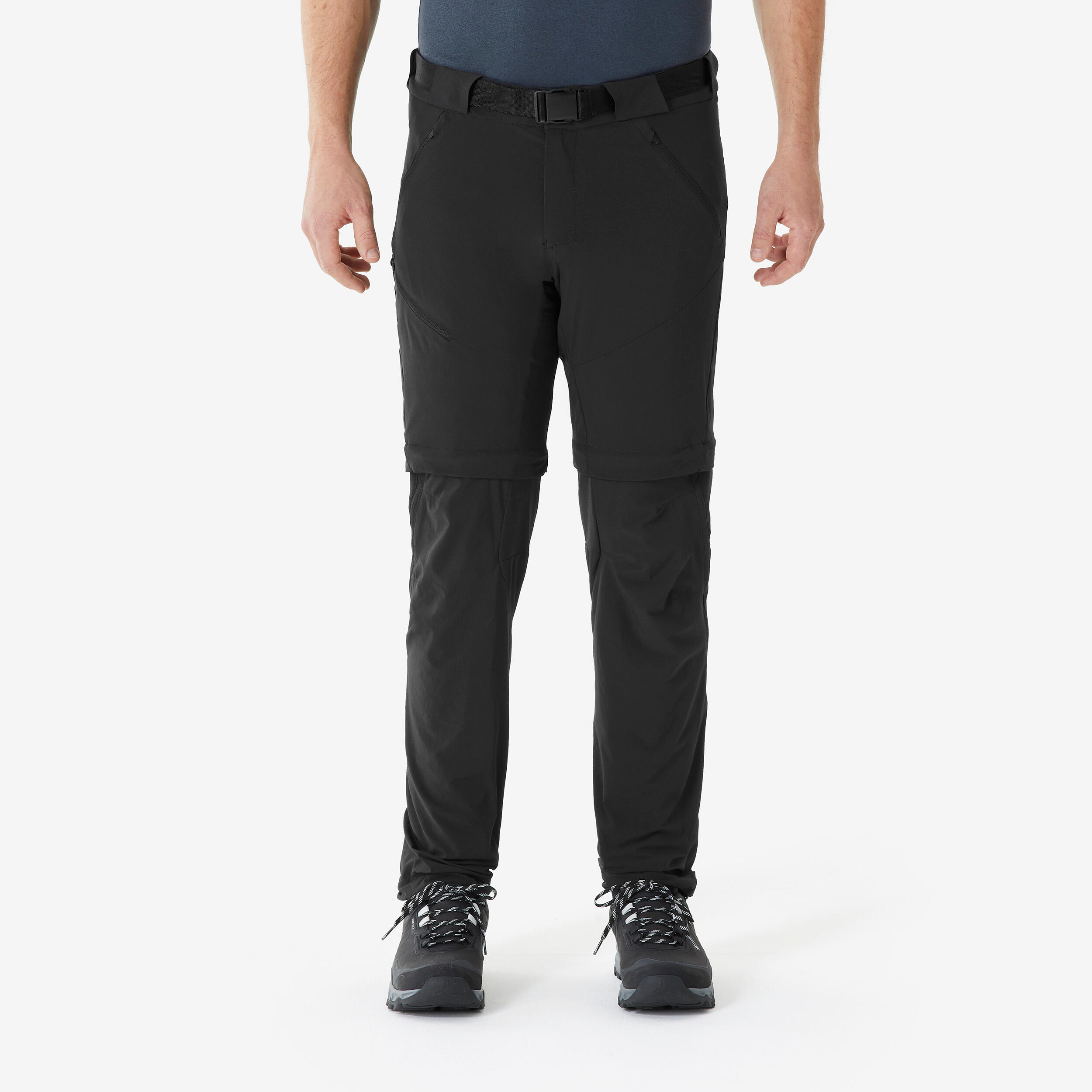 Zip-Off-Hose Herren Wandern – MH500 schwarz