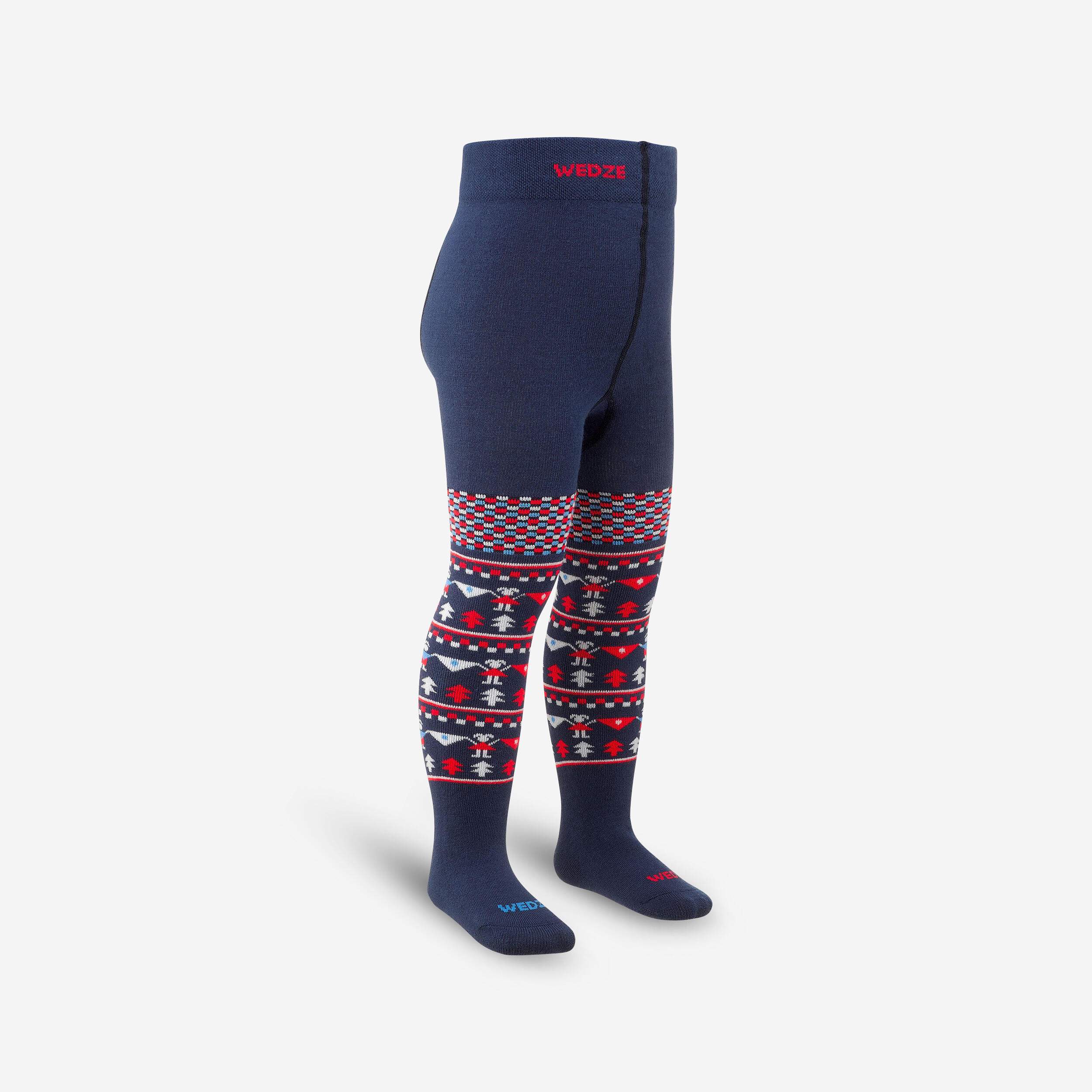 Skistrumpfhose Kinder warm – blau