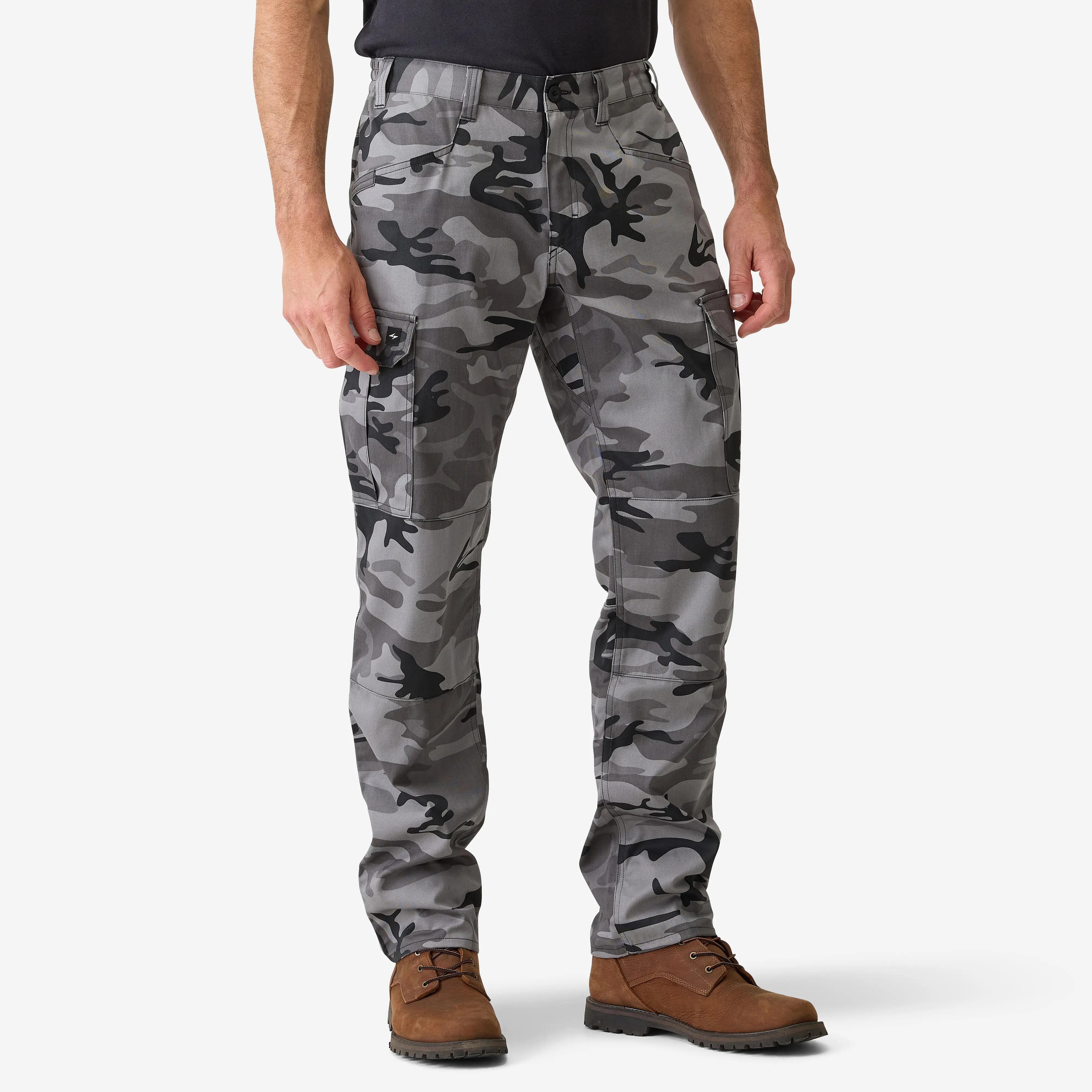 Jagdhose Steppe 500 Cargo strapazierfähig Camouflage schwarz