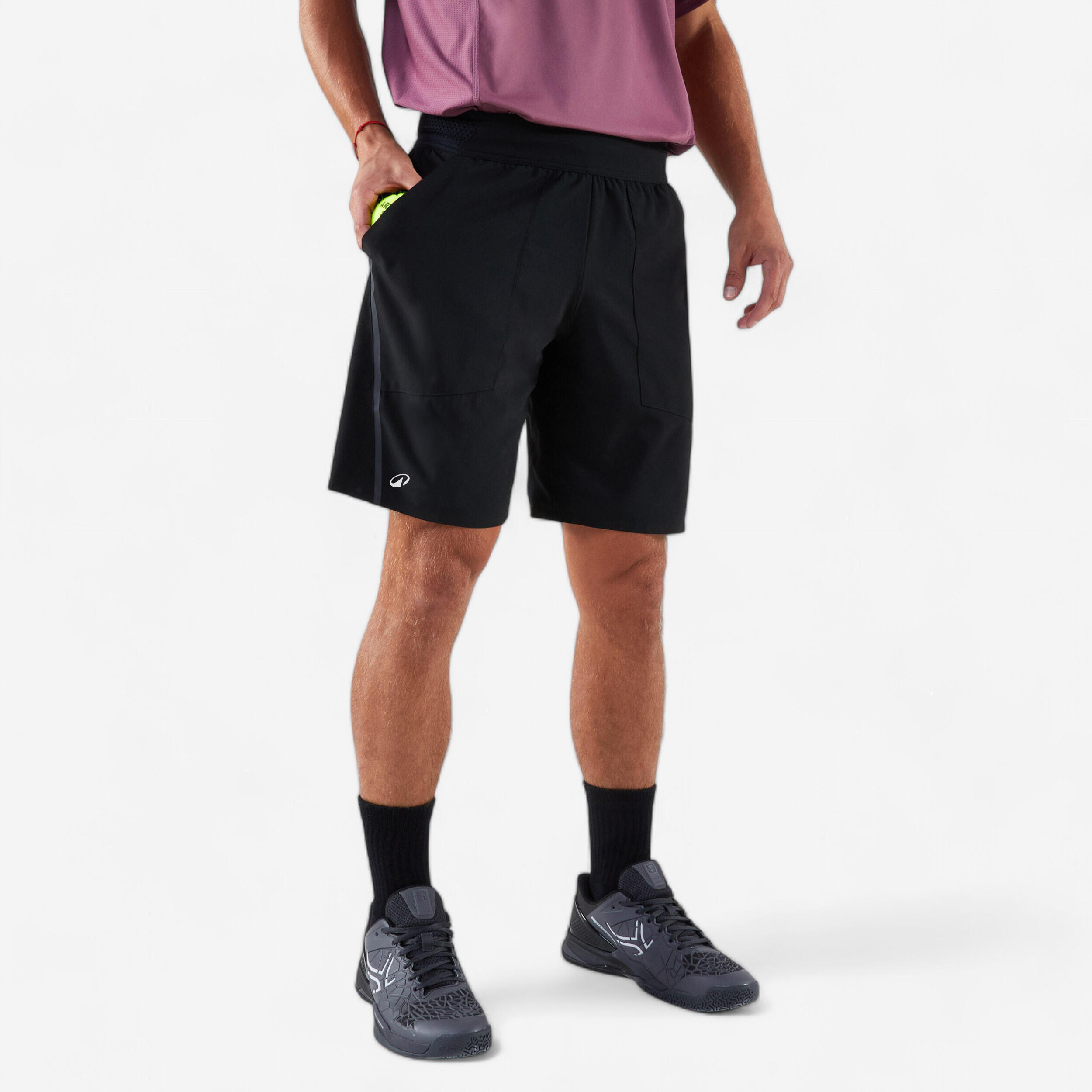 Herren Tennisshorts – Dry+ atmungsaktiv Gaël Monfils schwarz