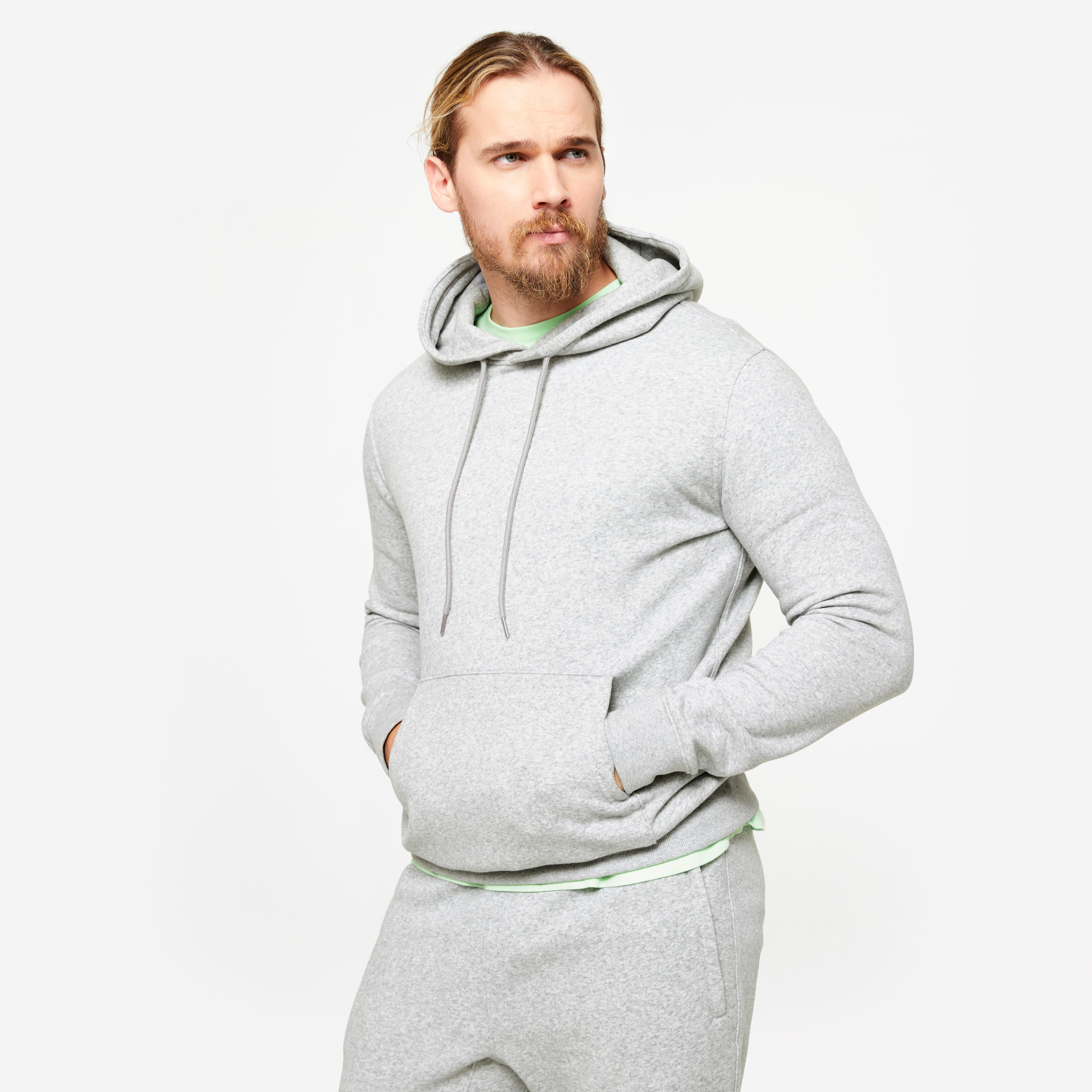 Hoodie Herren warm Baumwolle – grau