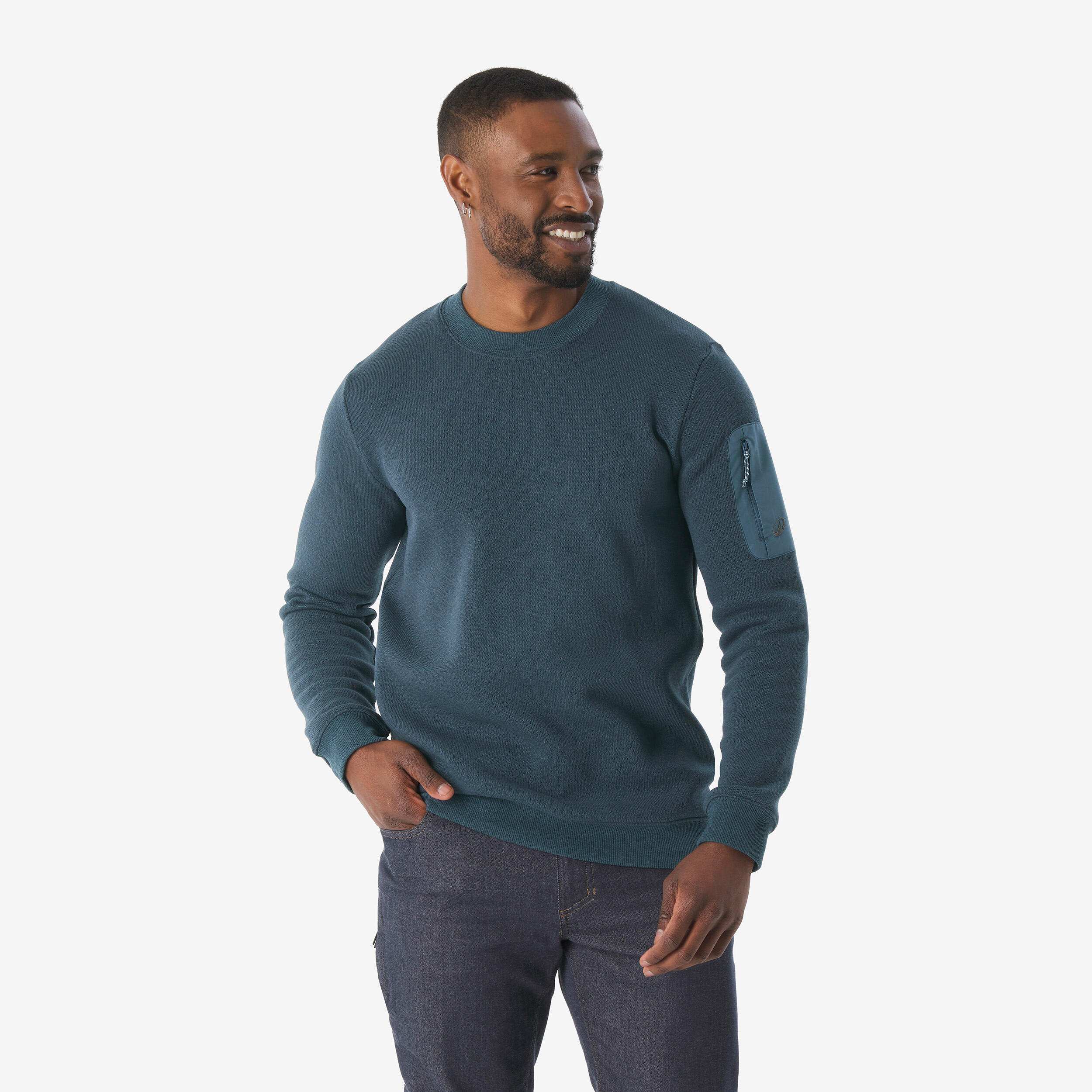 Pullover Herren Wandern – NH100 blau
