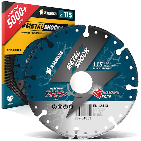 Amboss Metal Shock 5000+ – Diamant Trennscheibe 115 x 1,8 x 22,23 mm