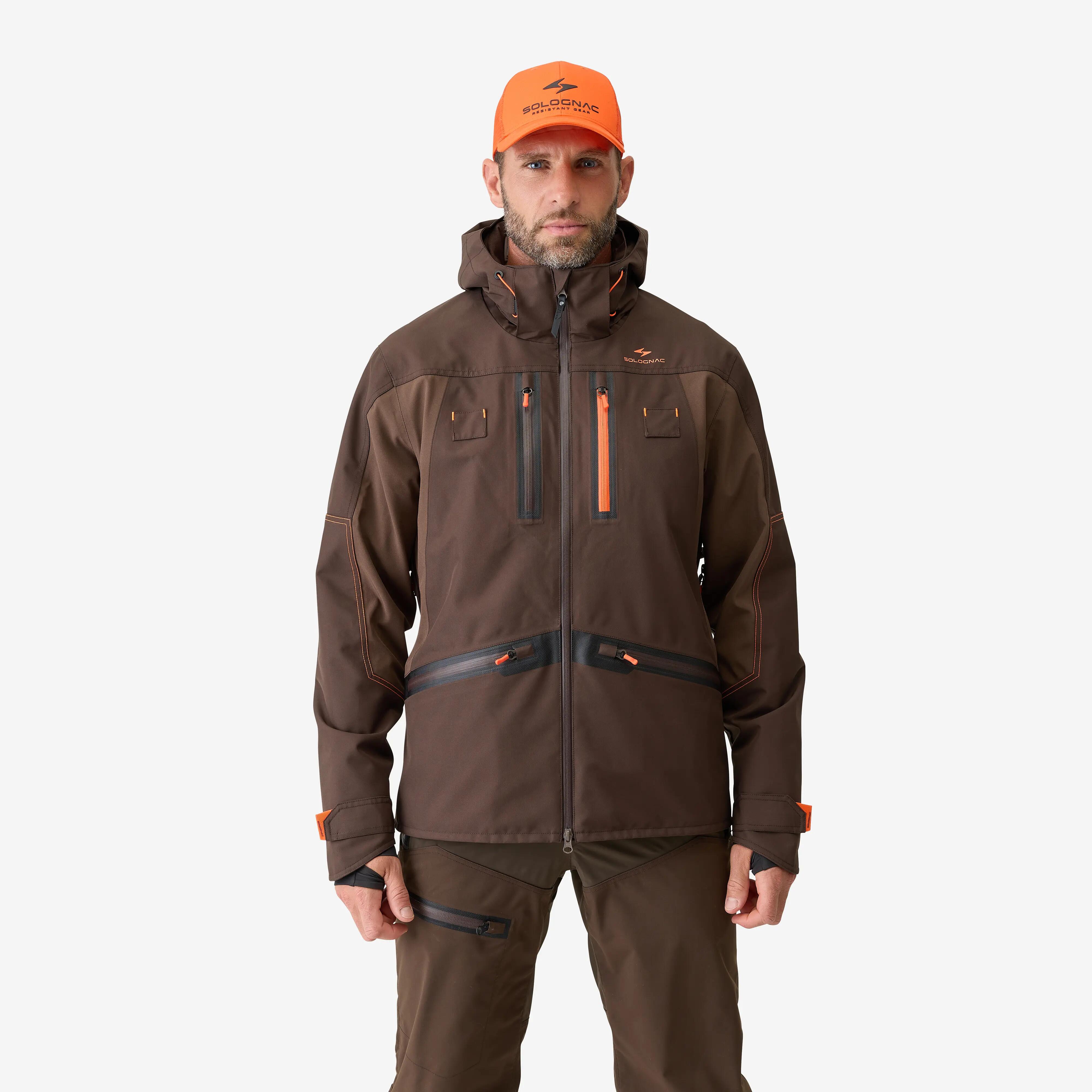 Jagdjacke Regenjacke RENFORT 900 braun