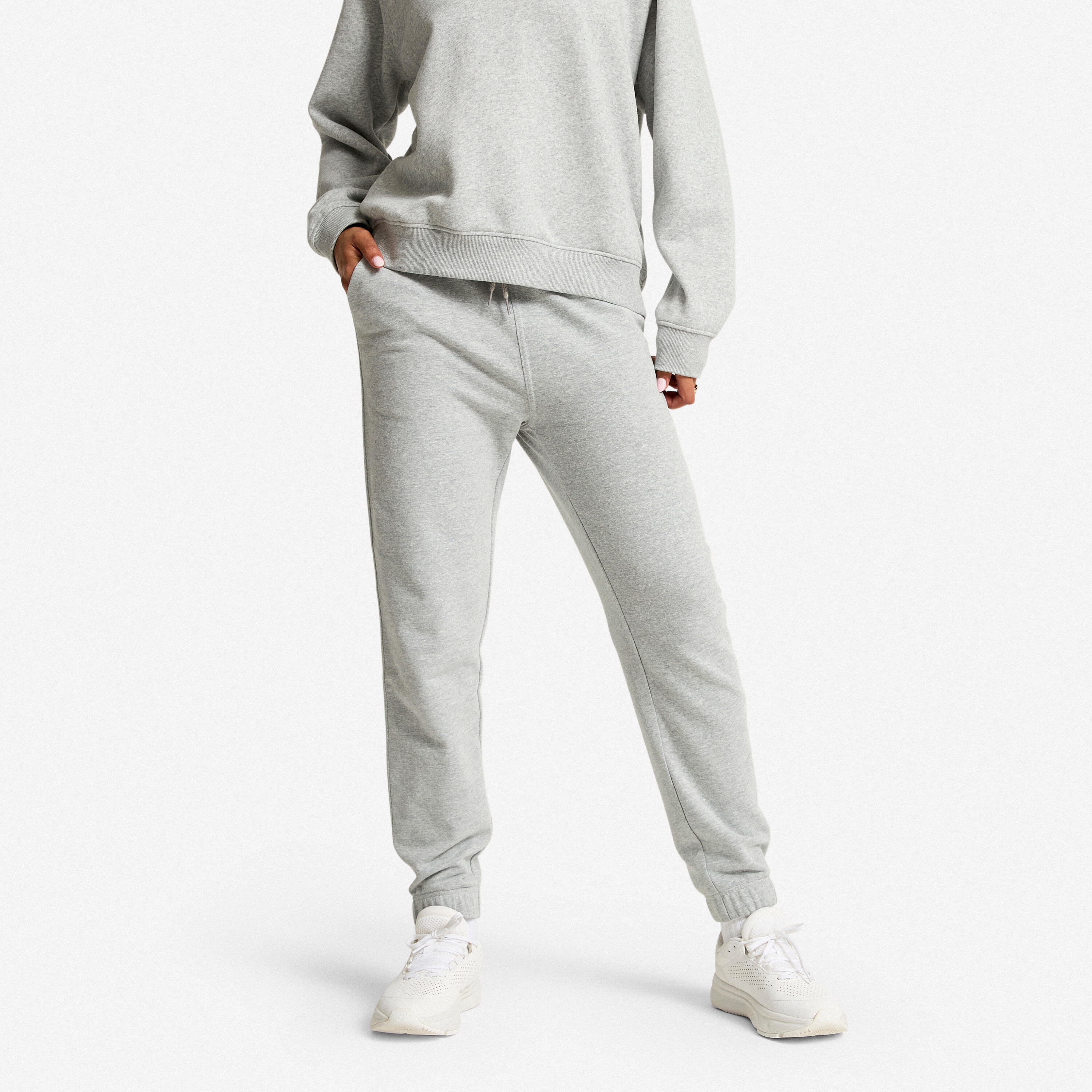 Jogginghose Damen gerade Baumwolle – grau