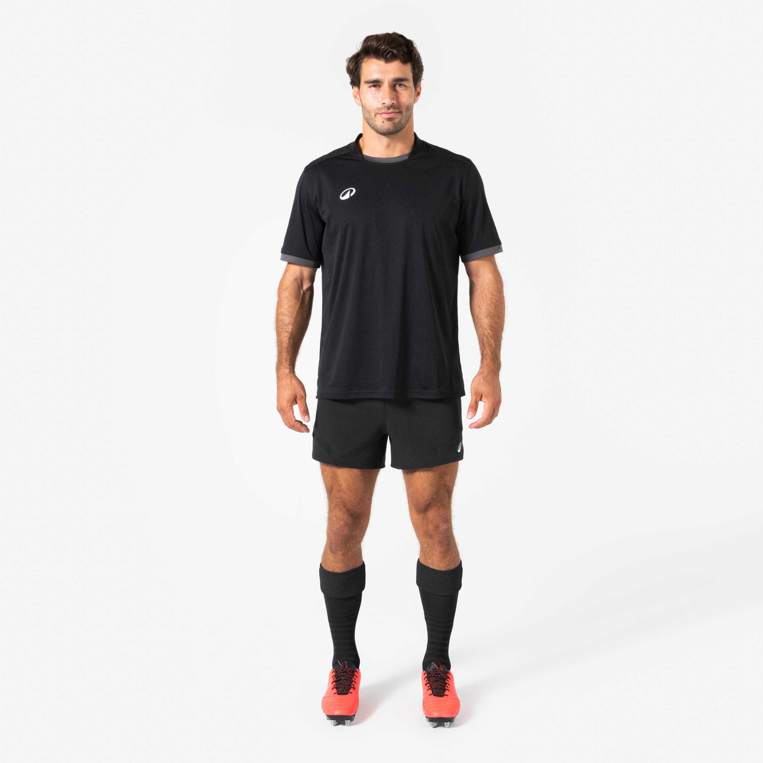Herren Rugby Shorts – R500 schwarz