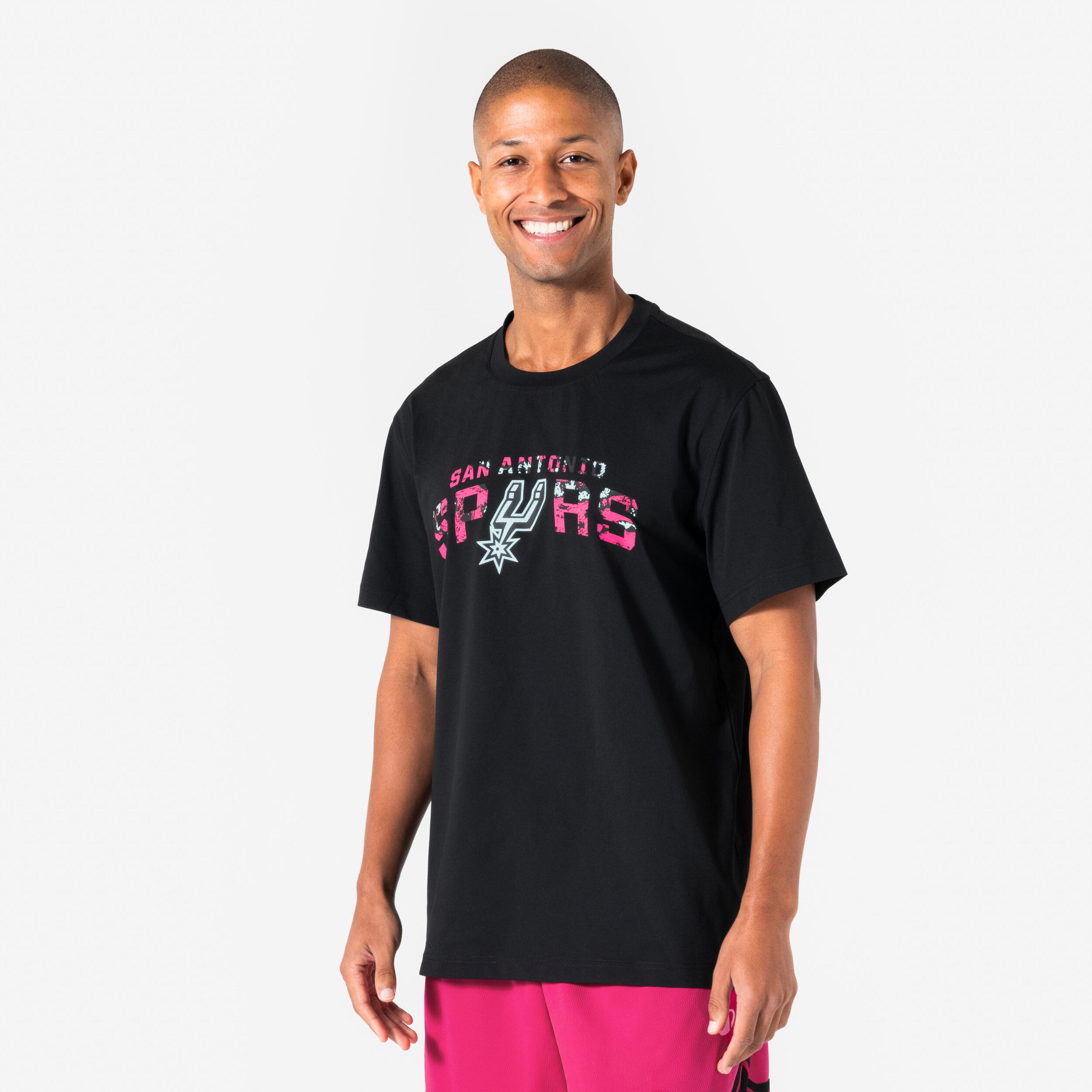 Damen/Herren Basketball T-Shirt NBA Spurs – 900 schwarz