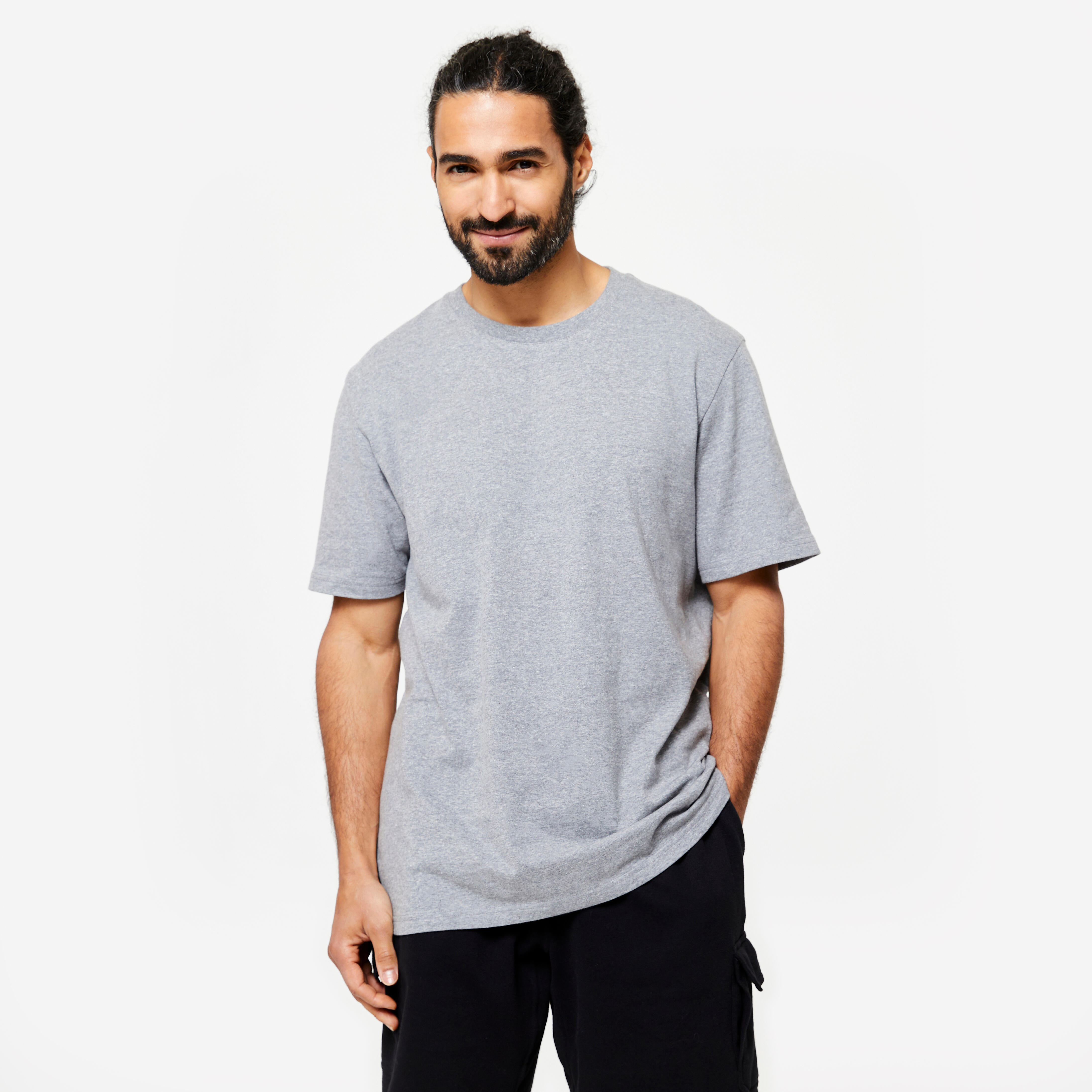 T-Shirt Herren Rundhals – hellgrau