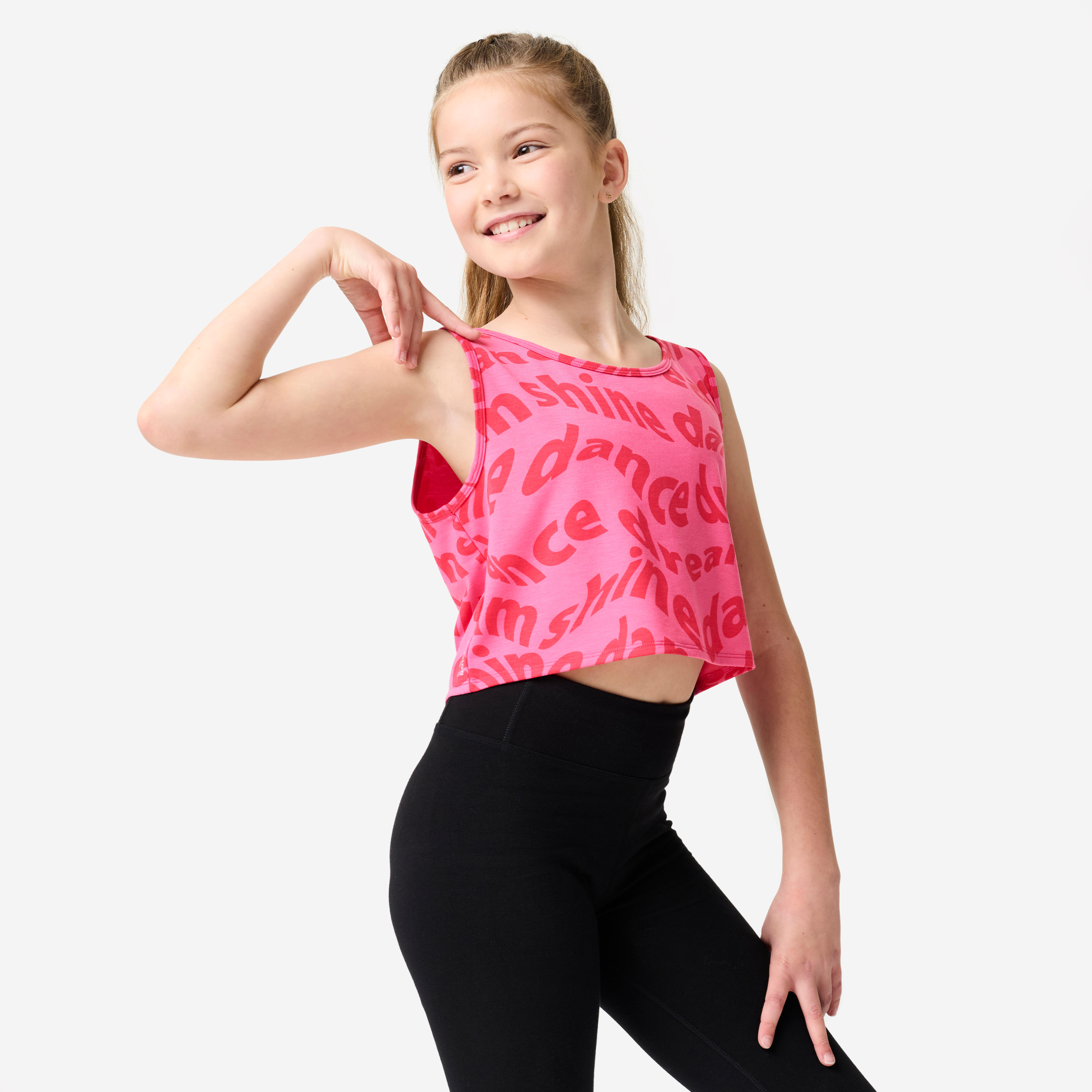 Dance-Top Damen Modern Jazz Dance Crop Top fließend – rosa