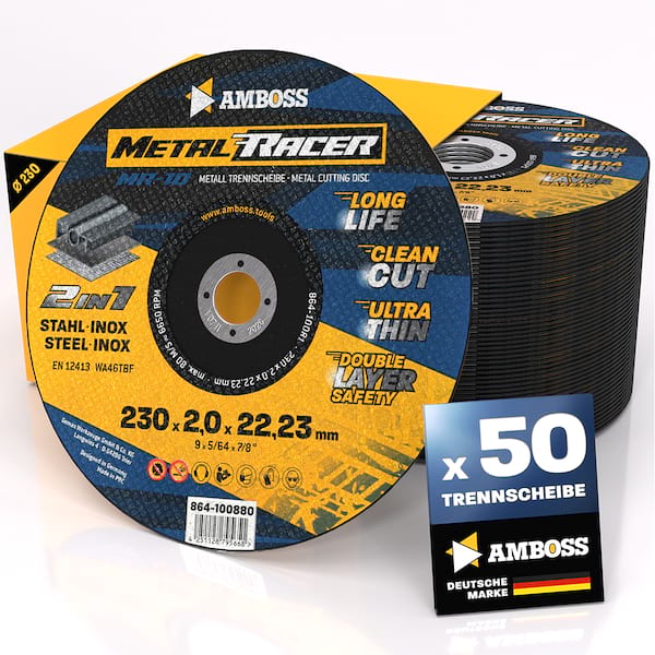 50x Amboss Metal Racer Trennscheibe | Ø230 mm – 2 mm – 22.23 mm |