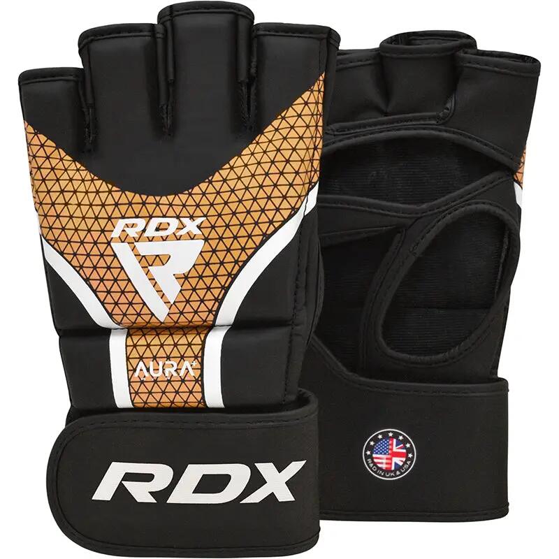 GRAPPLING-HANDSCHUHE AURA PLUS T-17 SCHWARZ-GOLDEN – M