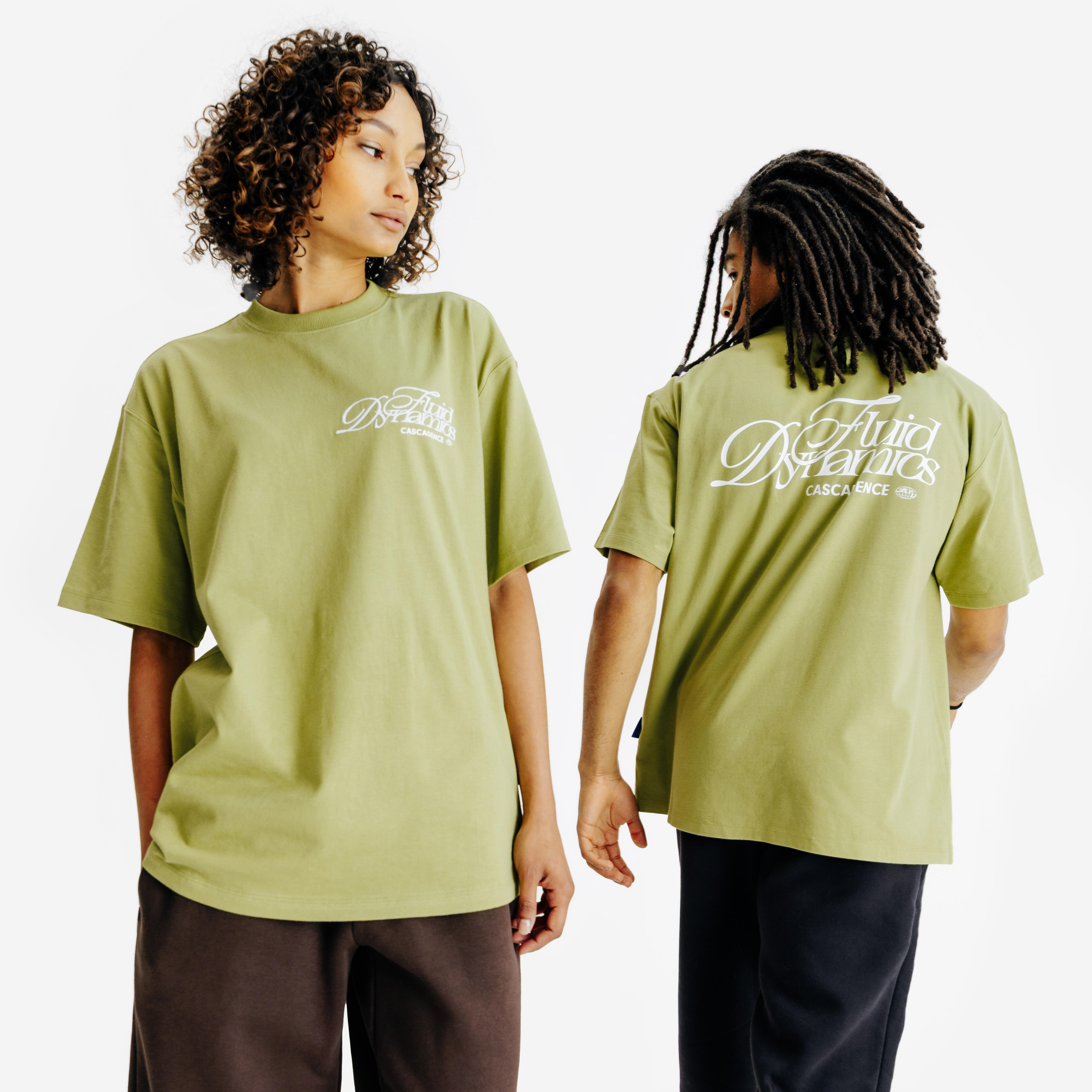 T-Shirt Damen/Herren Grafik – khaki