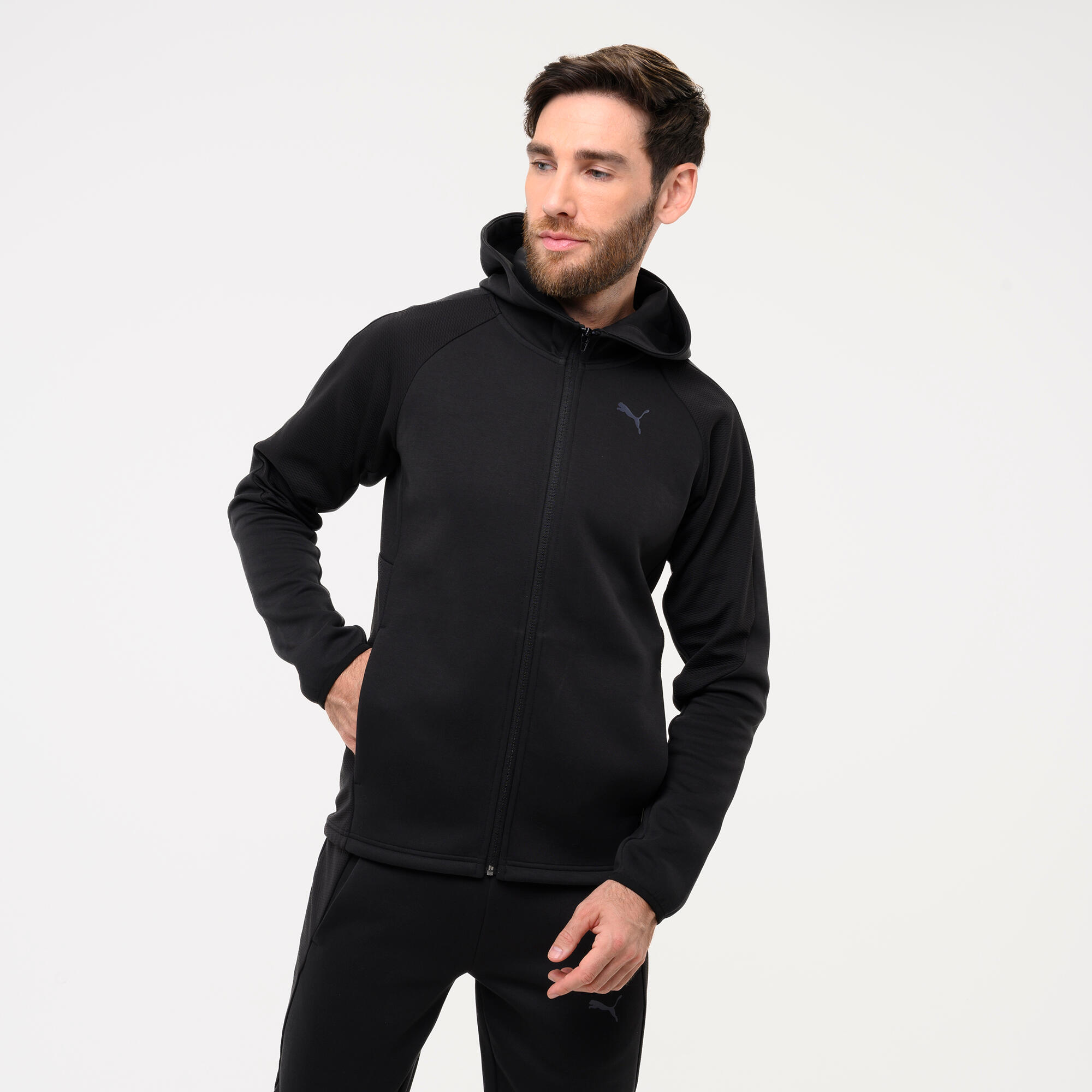 Puma Kapuzenjacke Herren – Active schwarz