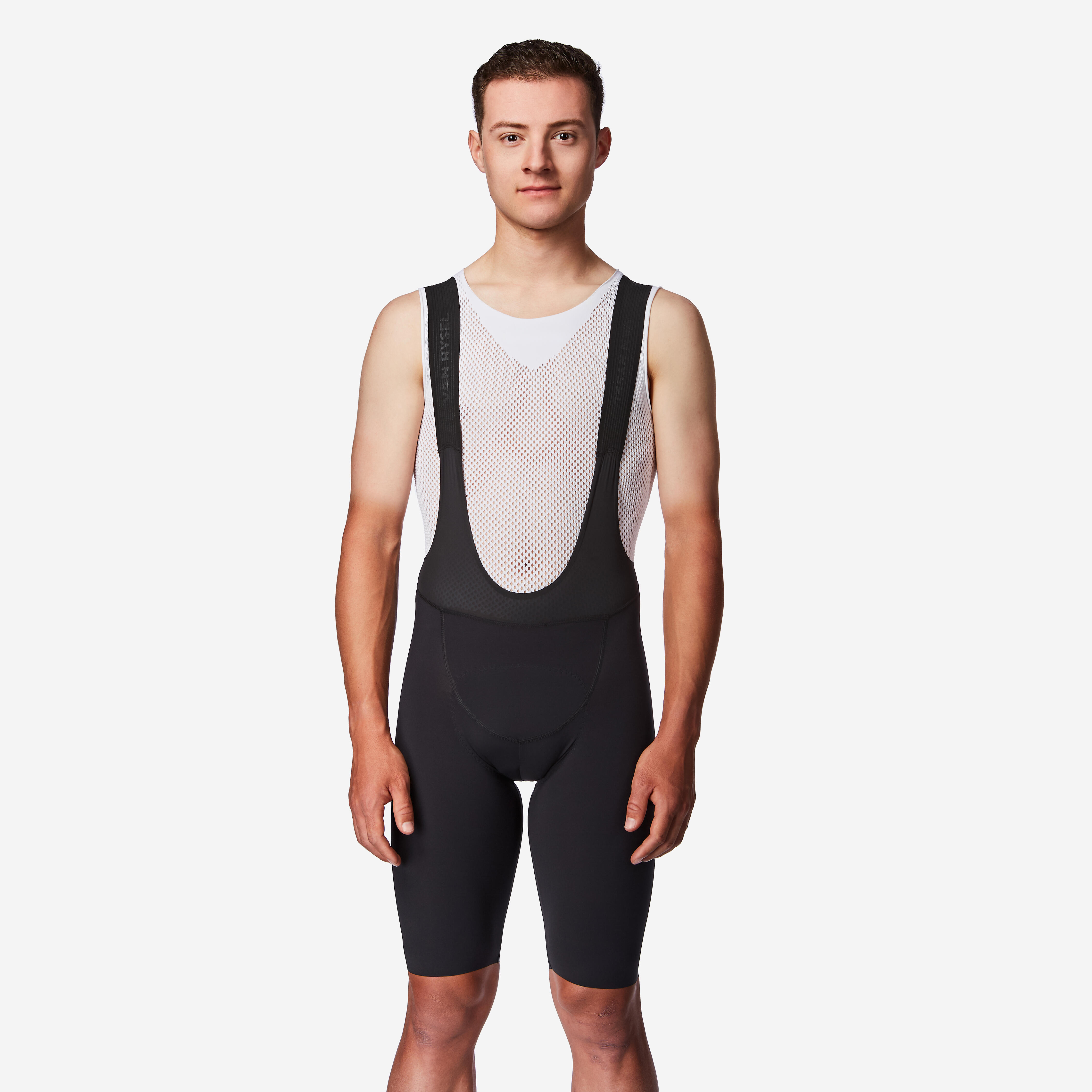 Rennradhose Herren kurz mit Trägern „RCR-R Pro“ schwarz