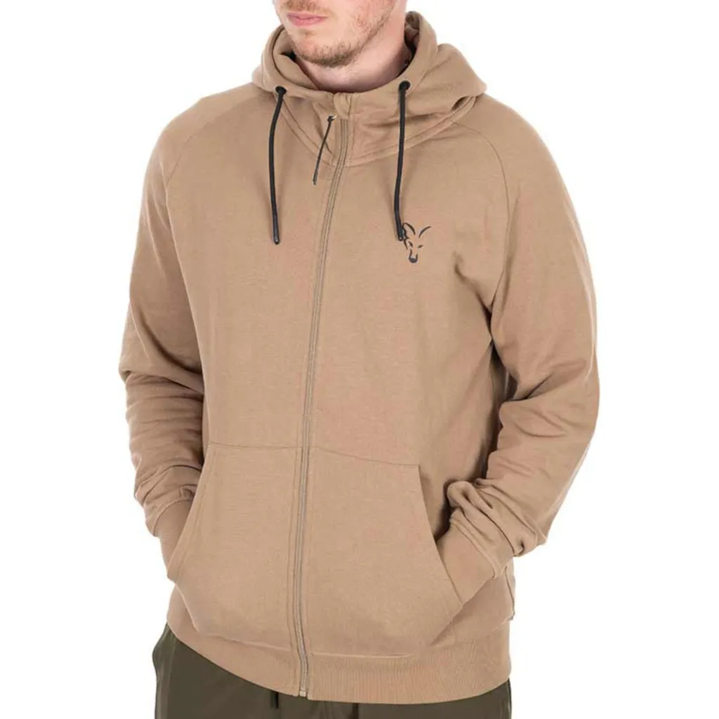 Fox Collection LW Zip Hoody Tan Ltd M