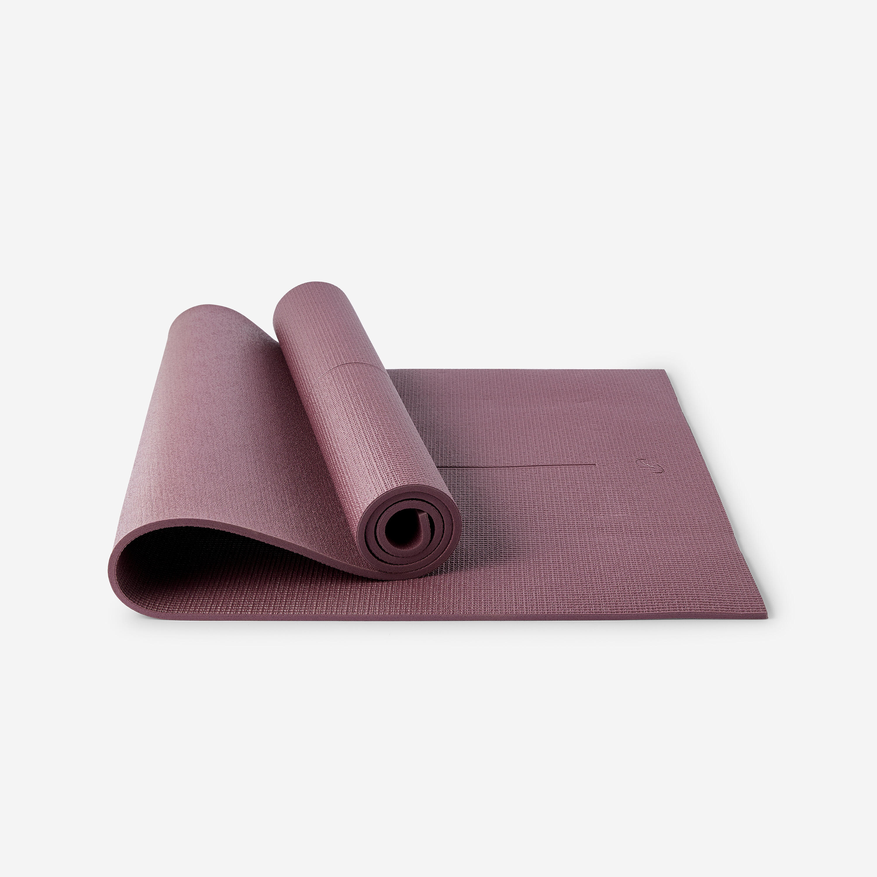 Yogamatte für sanftes Yoga rutschfest Komfort 8 mm – bordeaux