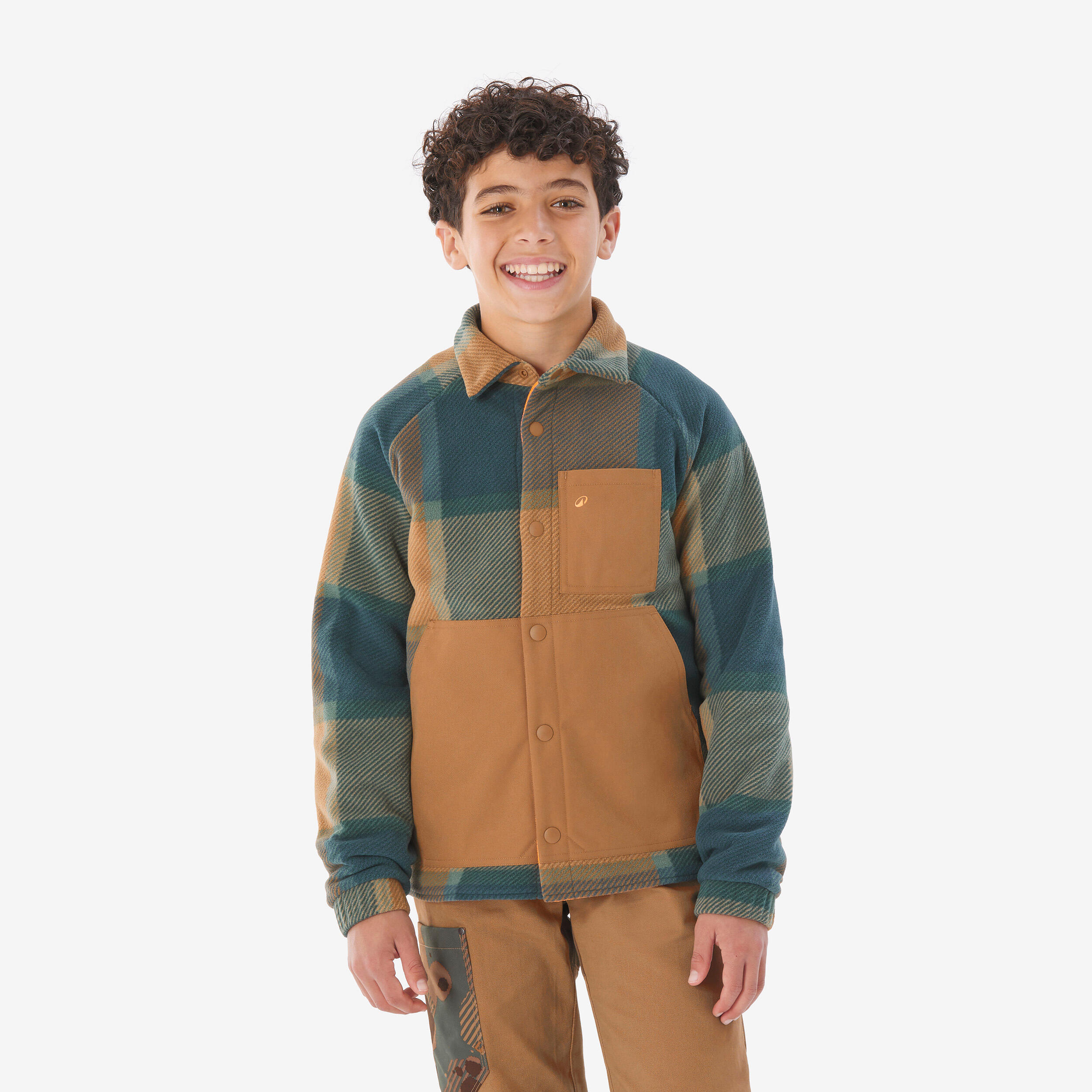 Überhemd 500 Fleece Kinder wendbar