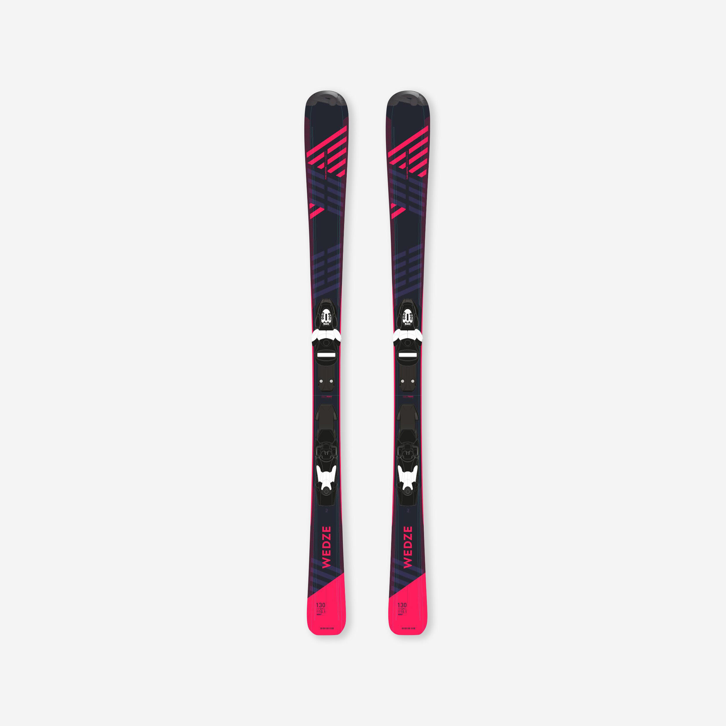 Ski Kinder mit Bindung Alpin – Boost 500 blau/rosa