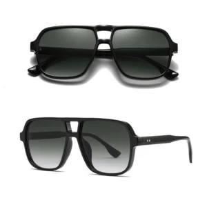 Fashion Square Doppelbrücke Pilot Sonnenbrille für Herren und Damen UV400 Schutz Sonnenbrille zum Fahren Reisen Angeln
