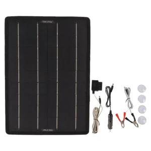 10W Outdoor Solarladegerät 12V Einkristall Solarmodul Anti-Strommangel Nachladen mit OBD-Ladung für Automobil