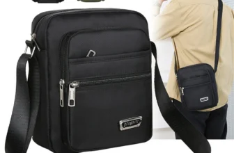 Herren tragbare Business-Crossbody-Tasche, mehrschichtig, leicht, wasserfest, Nylon-Schultertasche für Reisen und den tä