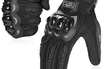 COFIT Motorrad Handschuhe, Touchscreen Motorradhandschuhe für Motorradrennen, Mountainbike, Motorcross, Klettern, Wandern und andere Outdoor Sportarten und Aktivitäten - Schwarz S