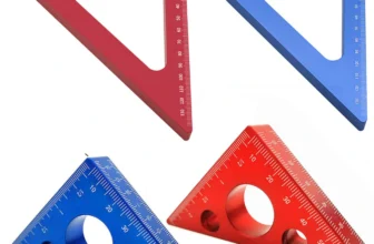 45-Grad-Winkelmesser aus Aluminiumlegierung in Zoll und metrisch für Tischler-Werkzeug Werkzeug zum Messen von Quadraten