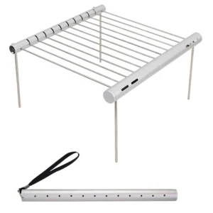 Mini Pocket BBQ Grill IPRee, tragbarer Grill aus Edelstahl, faltbarer BBQ-Grill, Herdständer für Zuhause, Outdoor-Campin