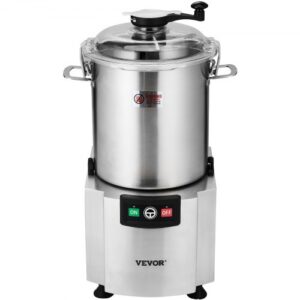 VEVOR Küchenmaschine Gemüsezerkleinerer 18 L Küchenmaschine aus lebensmittelechtem Edelstahl mit S-förmiger Klinge und Schaber, multifunktional zum Zerkleinern von Gemüse Obst Getreide Nüssen