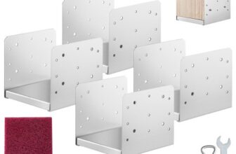 VEVOR 4er-Set Aufschraubhülse 190 x 200 x 180 mm Pfostenträger Kohlenstoffstahl Pfostenschuh Pfosten Pfostenunterlage Bodenhülse Stützenfuß Ideal für Verandageländern, Pergolen und Säulen