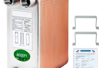 VEVOR Plattenwärmetauscher Edelstahl B12-60,Wärmetauscher 60, Plattenwärmetauscher 3,0 MPa, Wärmetauscher heizung