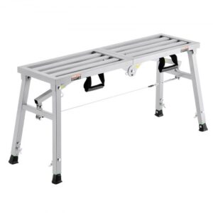 VEVOR Arbeitsplattform 500-740 mm, zusammenklappbare Trittleiter aus legiertem Stahl, tragbare Arbeitsbühne, Tragkraft 180 kg, Trittbank Hocker zum Malen von Trockenbauwänden, Reinigen, Waschen