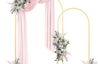 VEVOR Hochzeitsbogen Metall, 2er-Set (2,2 m & 1,8 m), Hintergrundständer, Goldfarbener Ballonbogen für Hochzeiten, Geburtstagsfeiern, Abschlussfeiern, Feste & Zeremoniendekorationen