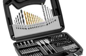 VEVOR Bohrerset 101-teilig, Bohrer- und Schrauberbit-Set, Schraubendreherbit-Set geeignet zum Bohren und Schrauben in Holz, Metall und Zement, Bohrer-Sets Kombi-Set sortiert in geordneter Tragkoffer