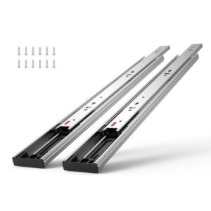 VEVOR Schubladenführungen 10 Paar Kugellagerschubladenführungen 406,4 mm Geräuscharm und sanft schließend 45,4 kg Seitliche Montage Stahlführungsschiene Vollauszug für Regal Schrank Küche