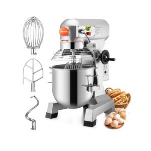 VEVOR Kommerzieller Knetmaschine 30L für Backbedürfnisse Pizzateig Brotteig usw. Kochmaschine Handelsüblicher 3-Gang-Standmixer aus Hochleistungsstahl Brandneuer